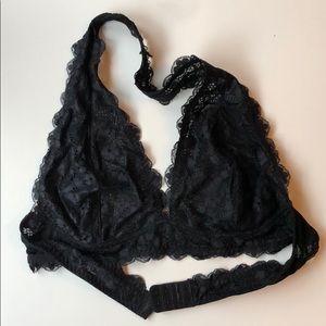 Free People Black Lace Bralette